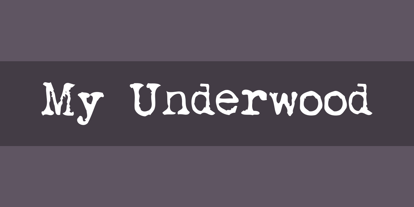Beispiel einer My Underwood-Schriftart